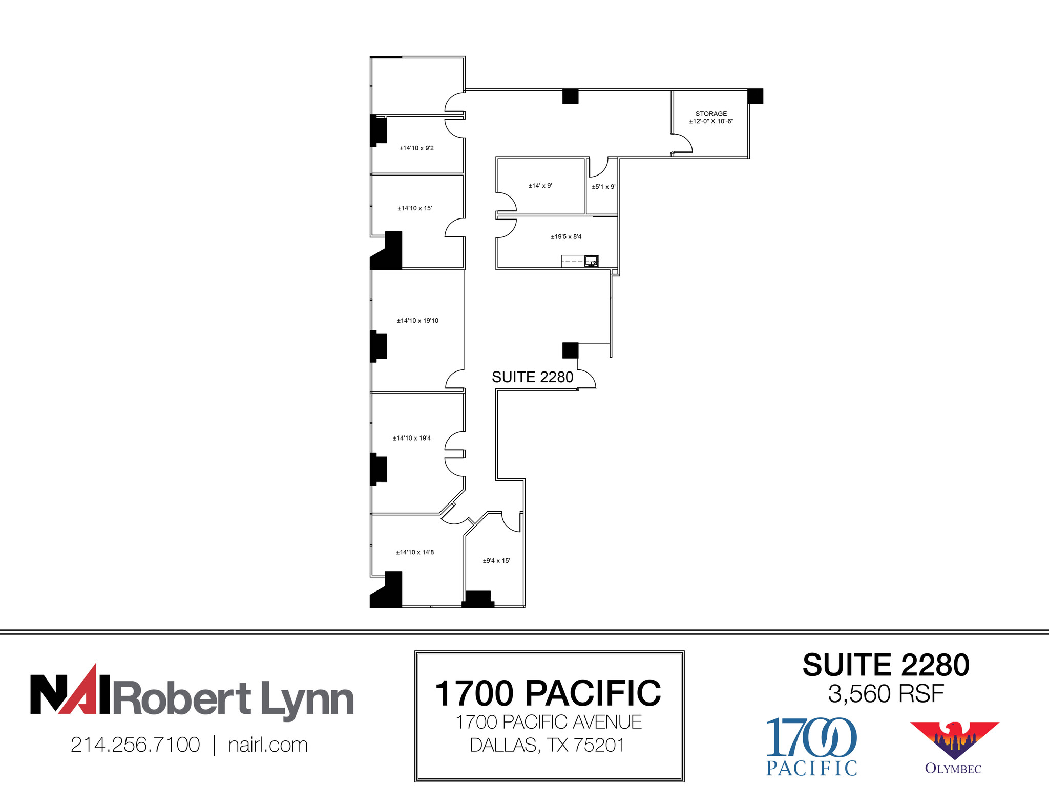 1700 Pacific Ave, Dallas, TX à louer Plan d  tage- Image 1 de 1