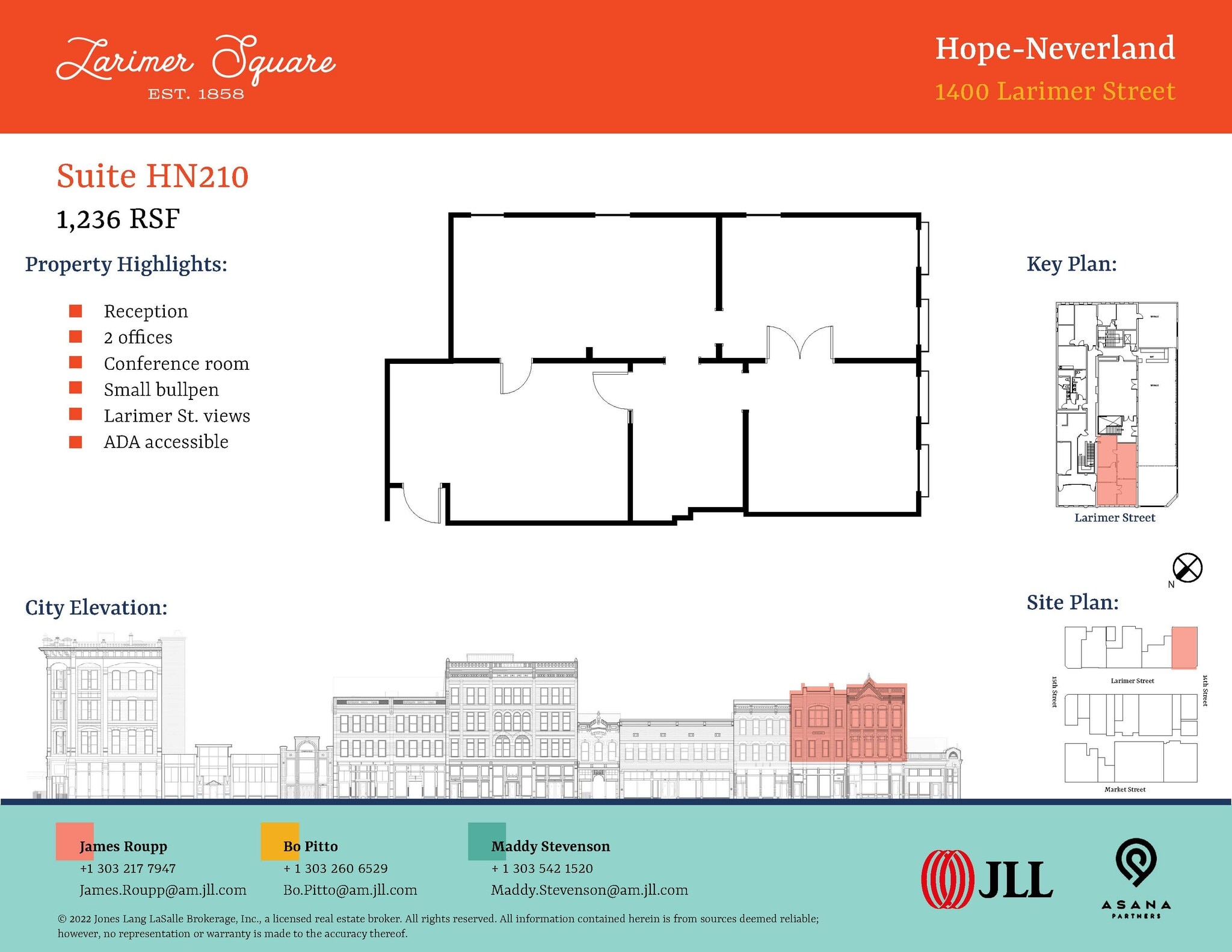 1400-1498 Larimer St, Denver, CO à louer Plan d’étage- Image 1 de 1