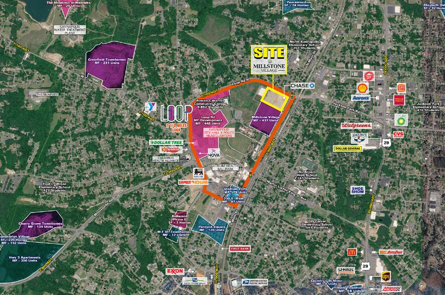 N Main St & Rd loop, Kannapolis, NC à louer - Aérien - Image 1 de 6
