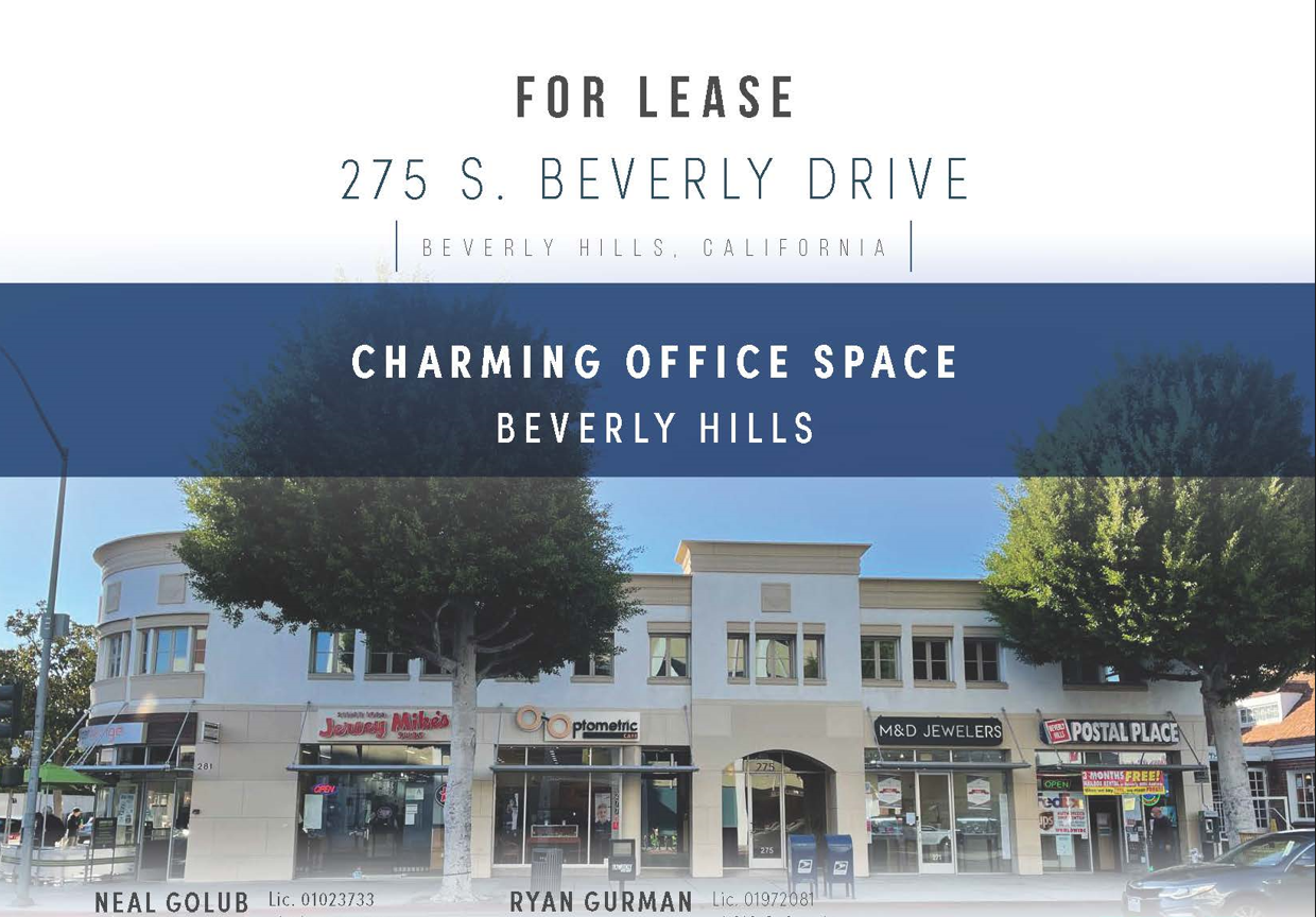 269-281 S Beverly Dr, Beverly Hills, CA for sale Building Photo- Image 1 of 1