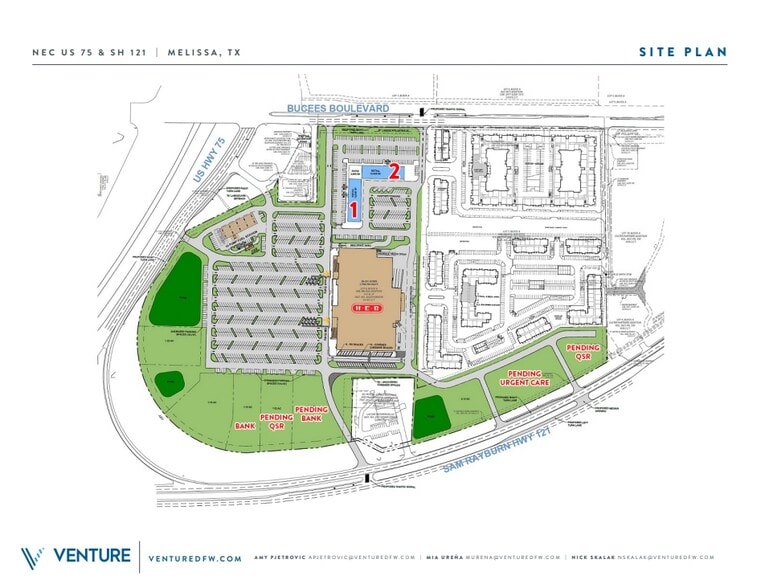 NEC US 75 & SH 121, Melissa, TX for lease - Site Plan - Image 3 of 9