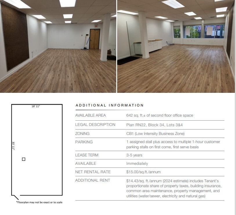 10122 124th St, Edmonton, AB à louer Plan d’étage- Image 1 de 1