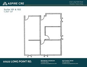 10122 Long Point Rd, Houston, TX à louer Plan d’étage- Image 2 de 2