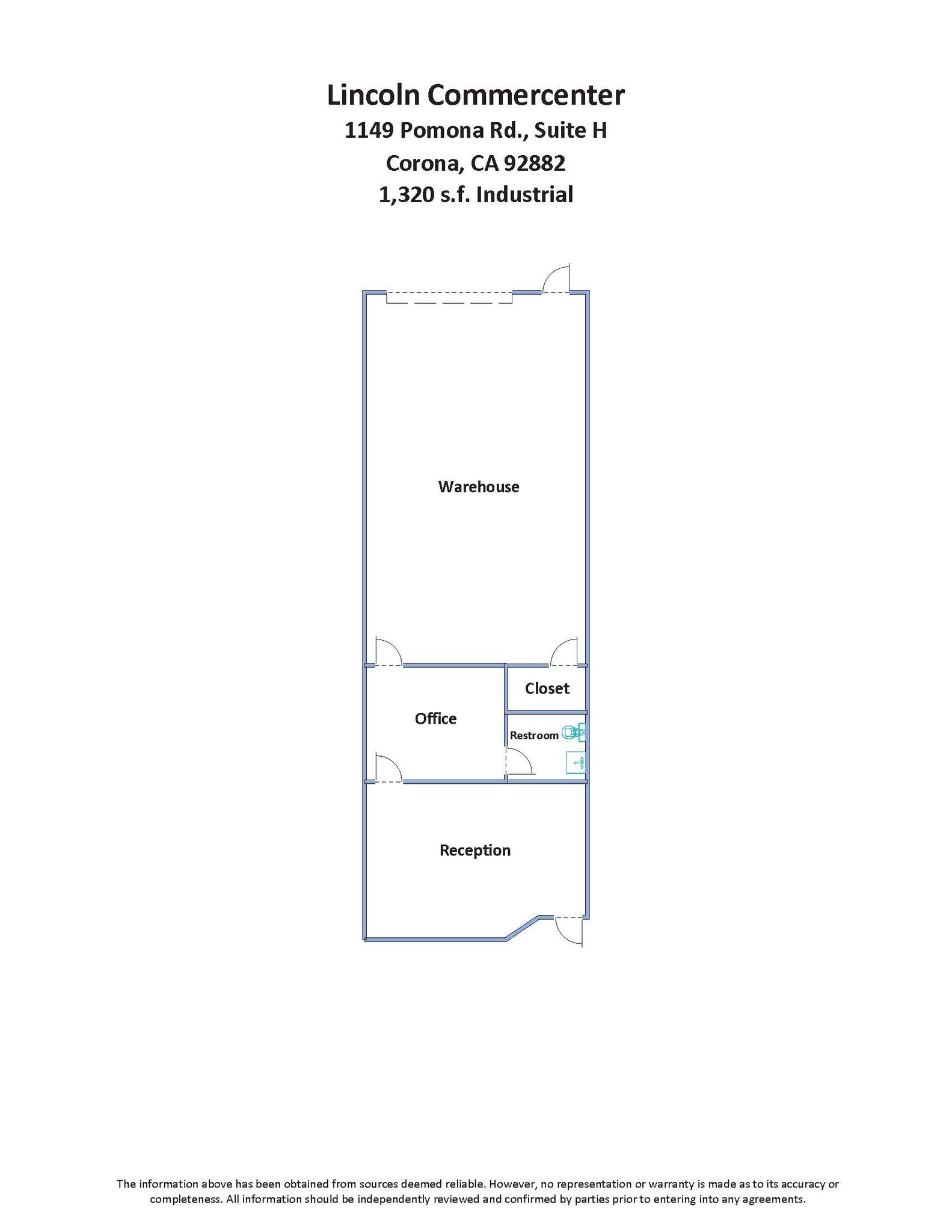 1141 W Pomona Rd, Corona, CA for lease Interior Photo- Image 1 of 1