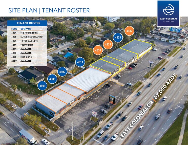 4831-4835 E Colonial Dr, Orlando, FL à louer - Plan de site - Image 2 de 6