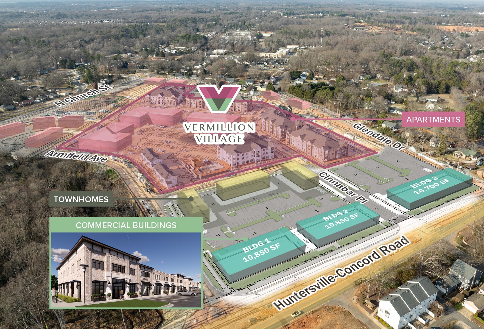 12145 Huntersville-Concord Rd., Huntersville, NC for lease Aerial- Image 1 of 4