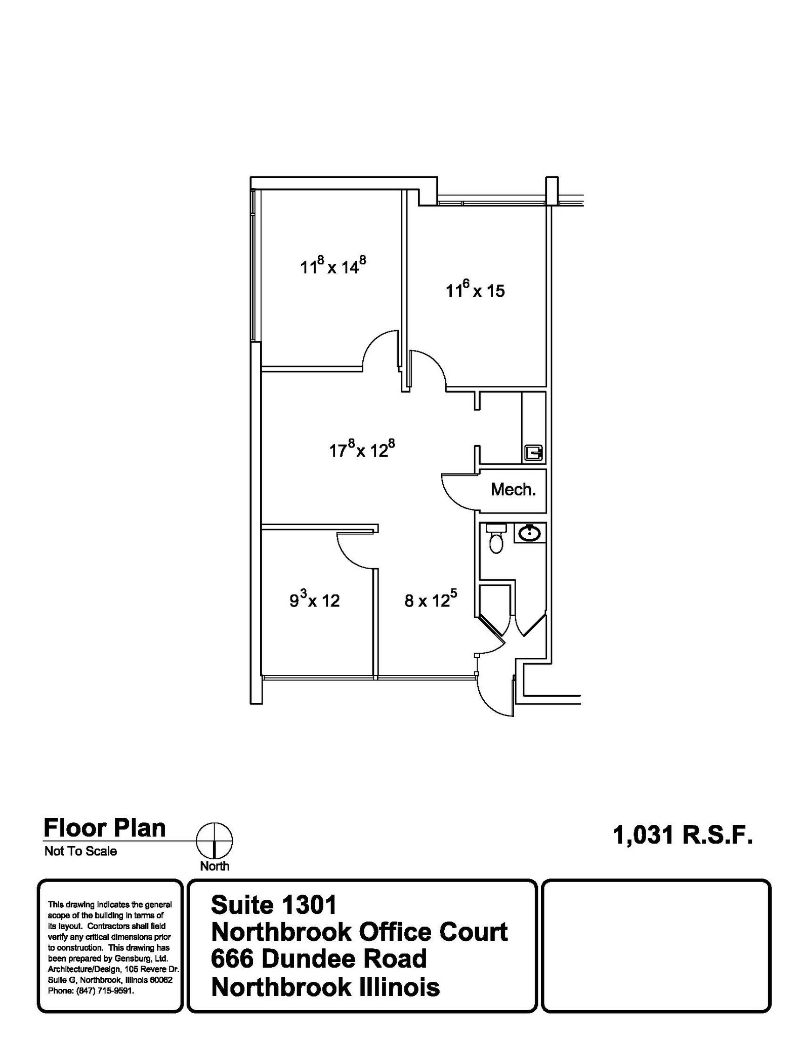 666 Dundee Rd, Northbrook, IL for lease Floor Plan- Image 1 of 1