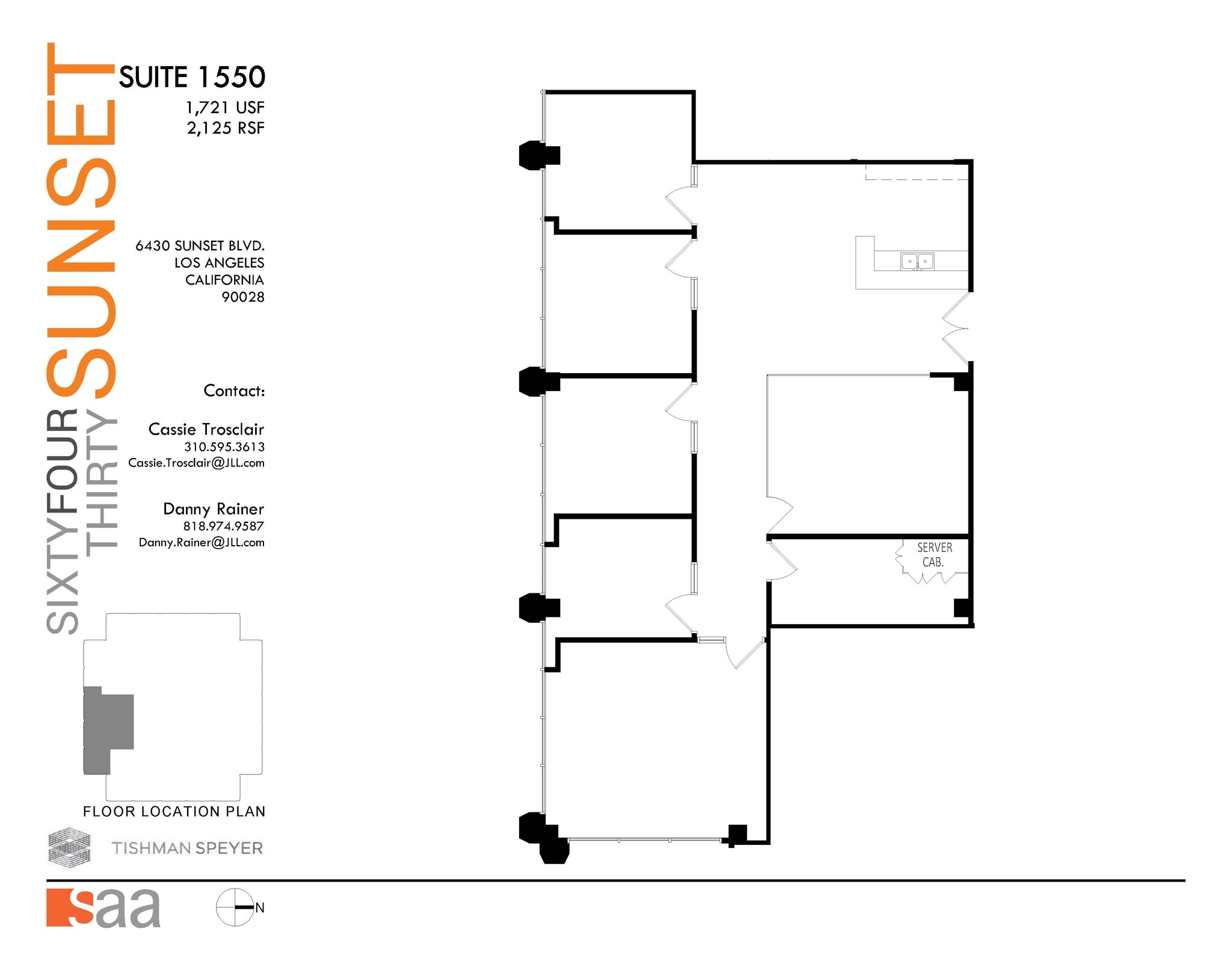 6430 W Sunset Blvd, Los Angeles, CA for lease Floor Plan- Image 1 of 1