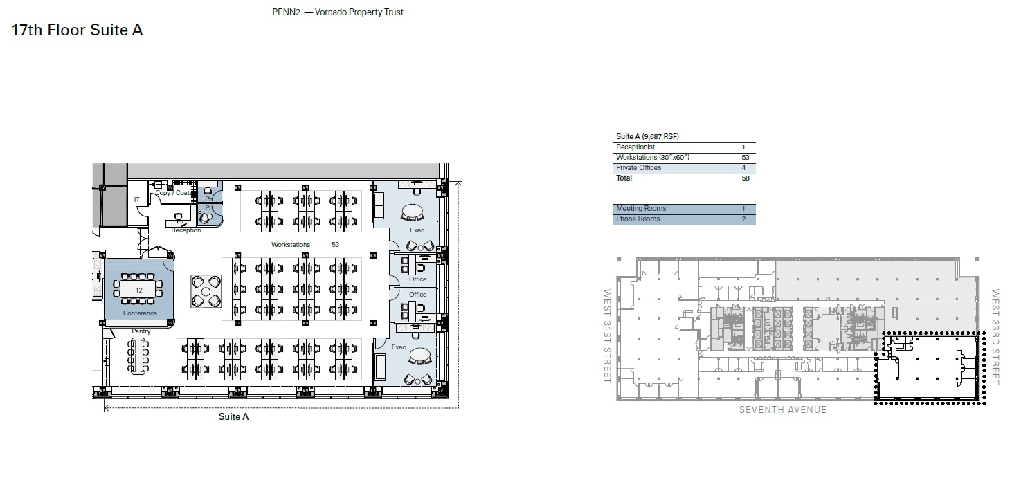 PENN 2, New York, NY à louer Plan d’étage- Image 1 de 10
