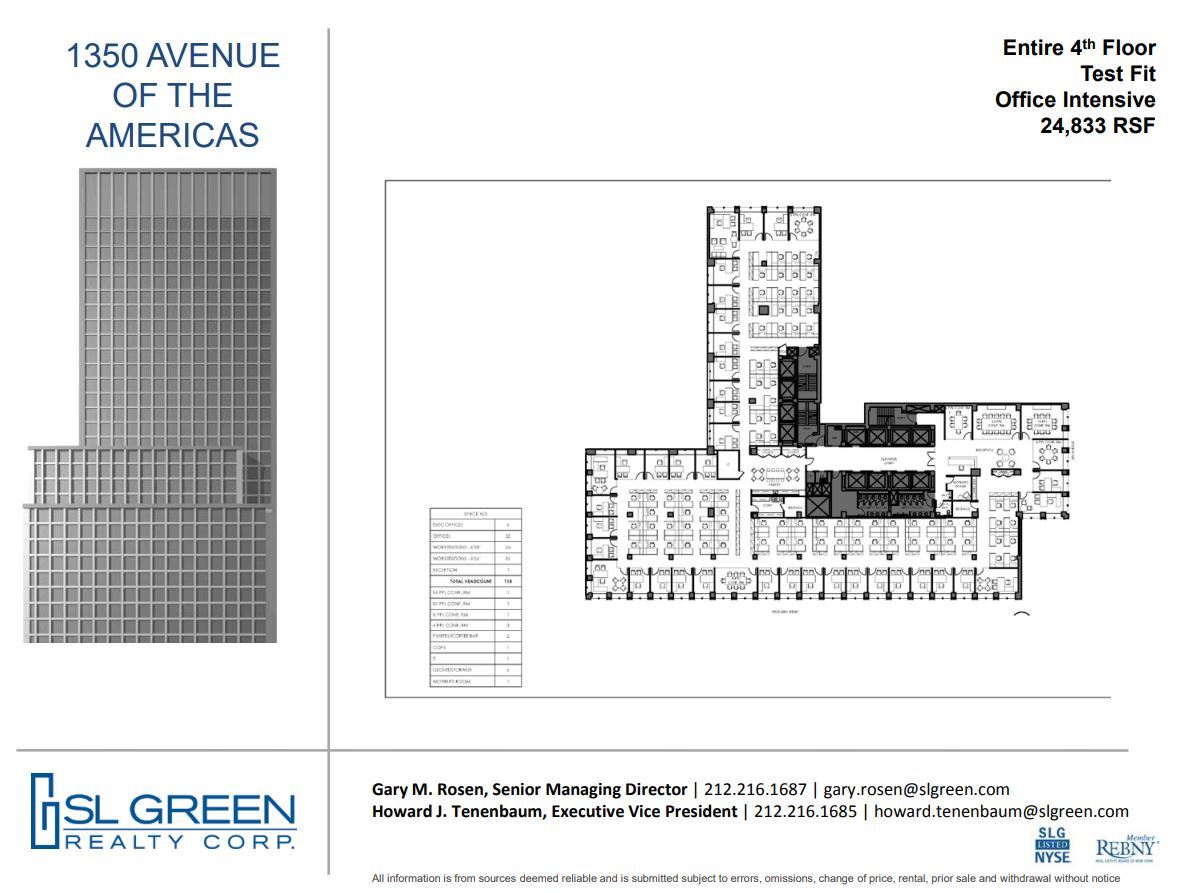 1350 Avenue of the Americas, New York, NY à louer Plan d  tage- Image 1 de 2