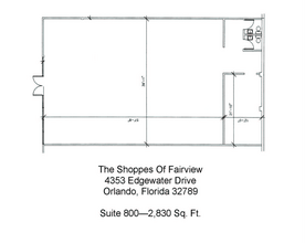 4353 Edgewater Dr, Orlando, FL for lease Floor Plan- Image 1 of 2