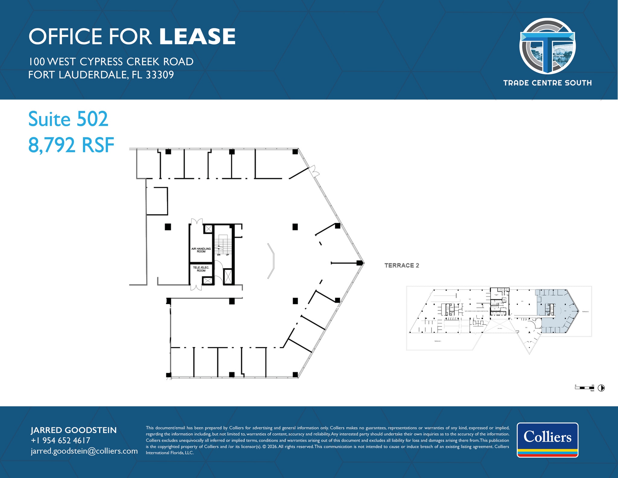 100 W Cypress Creek Rd, Fort Lauderdale, FL for lease Floor Plan- Image 1 of 2