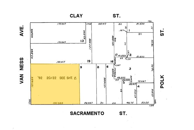 1776 Sacramento St, San Francisco, CA for lease - Plat Map - Image 2 of 9