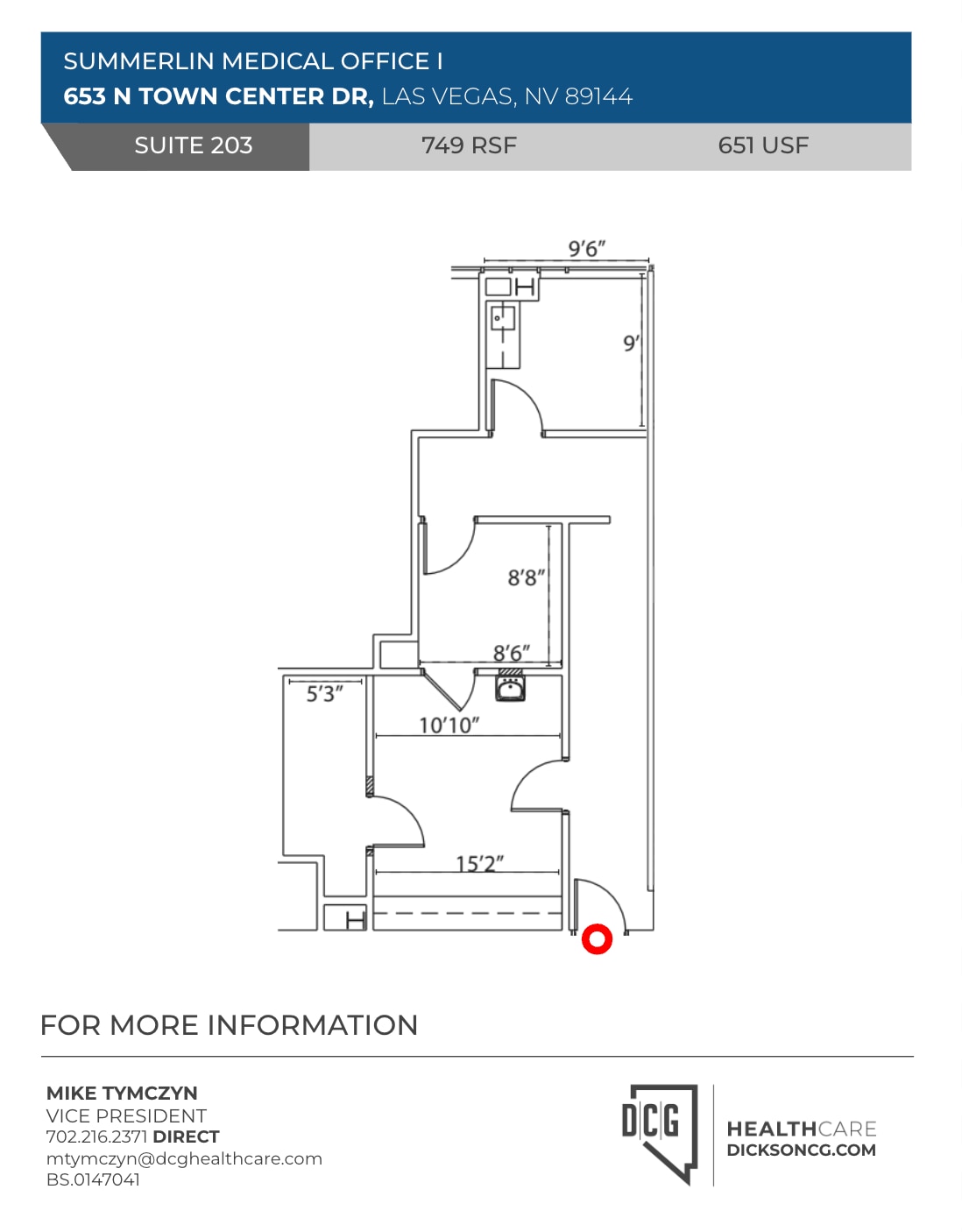 653 N Town Center Dr, Las Vegas, NV à louer Plan d’étage- Image 1 de 1