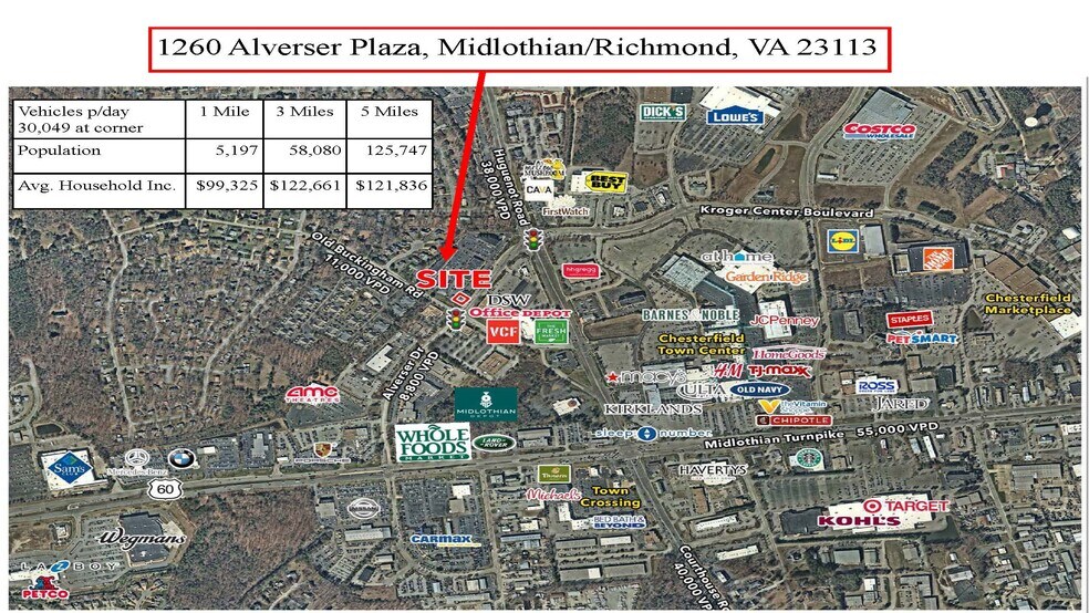 1260-1272 Alverser Plz, Midlothian, VA à louer - Photo du bâtiment - Image 3 de 26