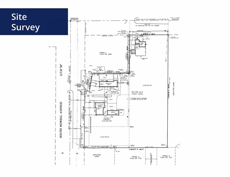 9530-9576 S Howell Ave, Oak Creek, WI à vendre - Plan cadastral - Image 3 de 3