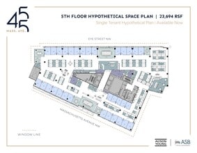 455 Massachusetts Ave NW, Washington, DC à louer Plan d’étage- Image 2 de 2