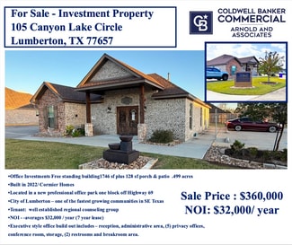 Plus de détails pour 105 Canyon Lake Cir, Lumberton, TX - Bureau à vendre