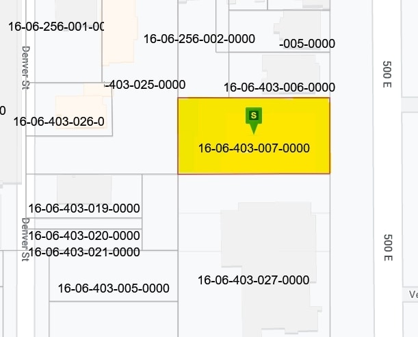 326 S 500 E, Salt Lake City, UT for lease - Plat Map - Image 3 of 3
