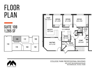 1001 E Buckingham Rd, Richardson, TX à louer Plan d  tage- Image 2 de 2