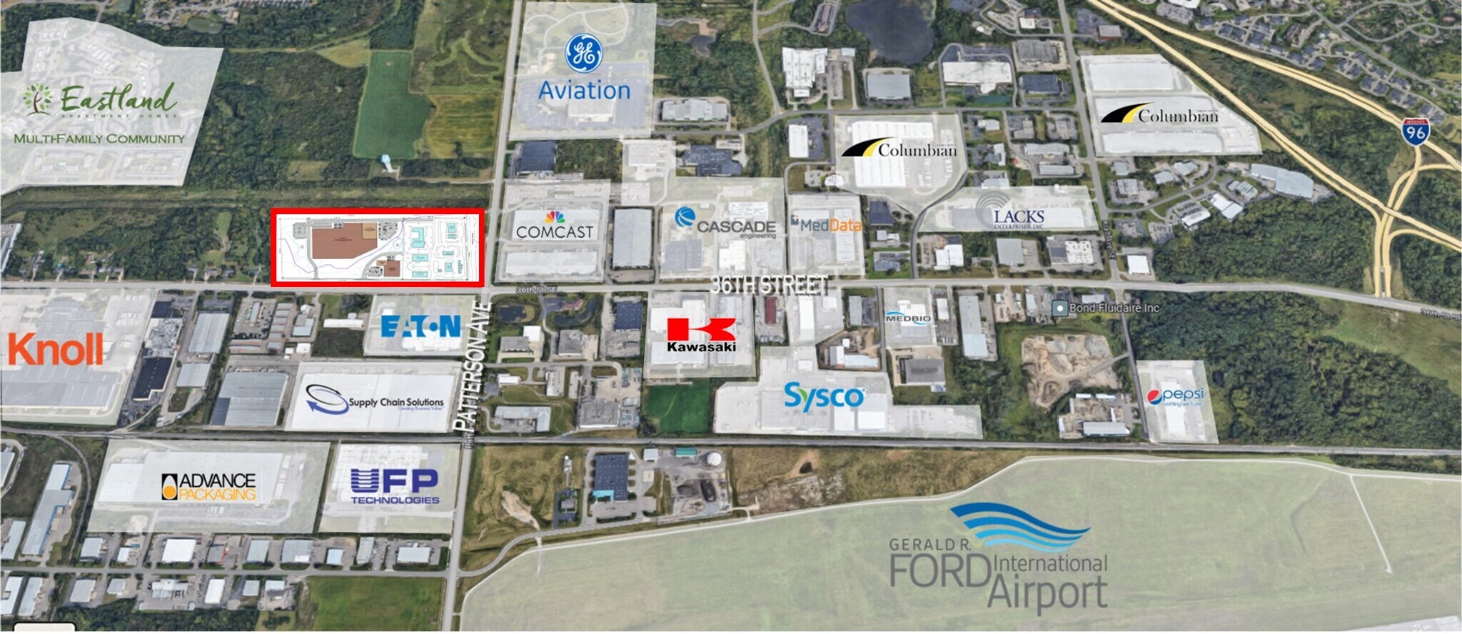 3511-3551 SE Patterson Ave, Grand Rapids, MI à louer Aérien- Image 1 de 5