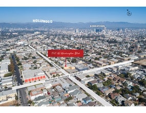 3521 W Washington Blvd, Los Angeles, CA - Aerial  map view