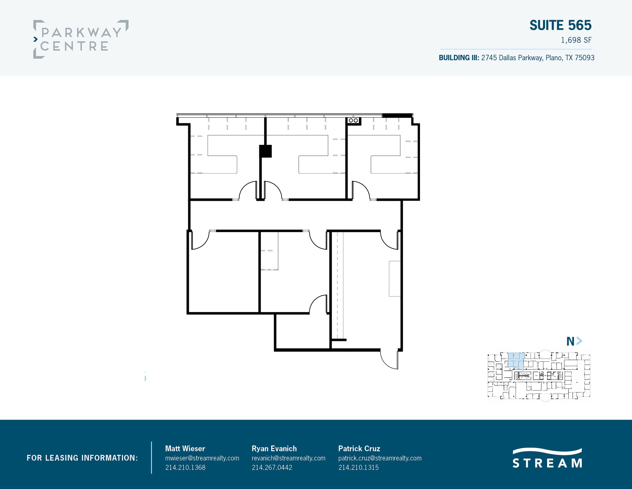 2745 Dallas Pky, Plano, TX à louer Plan d  tage- Image 1 de 1