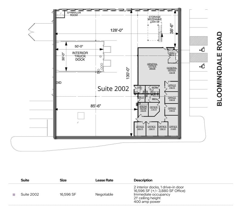 2002-2008 Bloomingdale Rd, Glendale Heights, IL for lease Floor Plan- Image 1 of 1