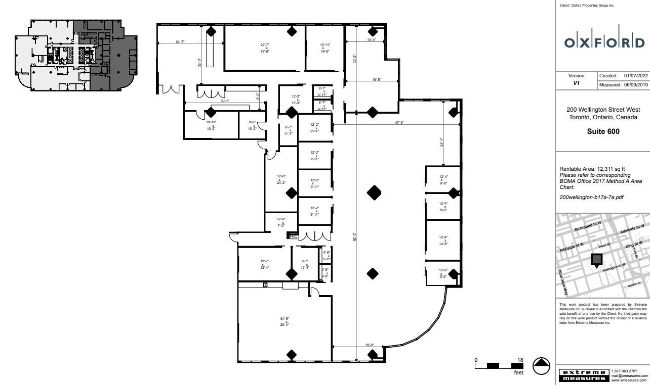 200 Wellington St W, Toronto, ON à louer Plan d’étage- Image 1 de 1