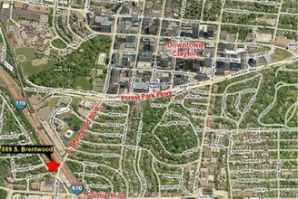 889 S Brentwood Blvd, Clayton, MO - AERIAL map view