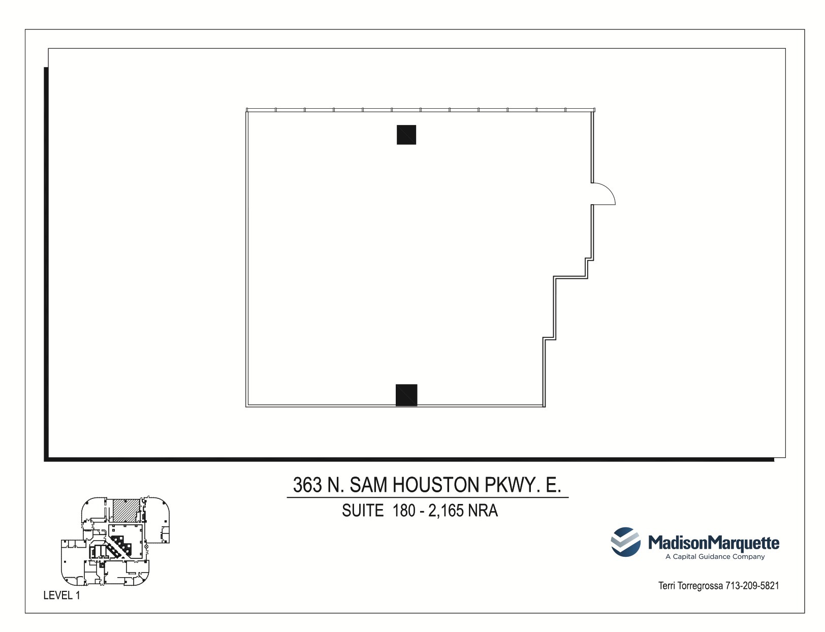 363 N Sam Houston Pky E, Houston, TX à louer Plan d’étage- Image 1 de 1