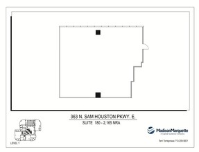 363 N Sam Houston Pky E, Houston, TX à louer Plan d’étage- Image 1 de 1