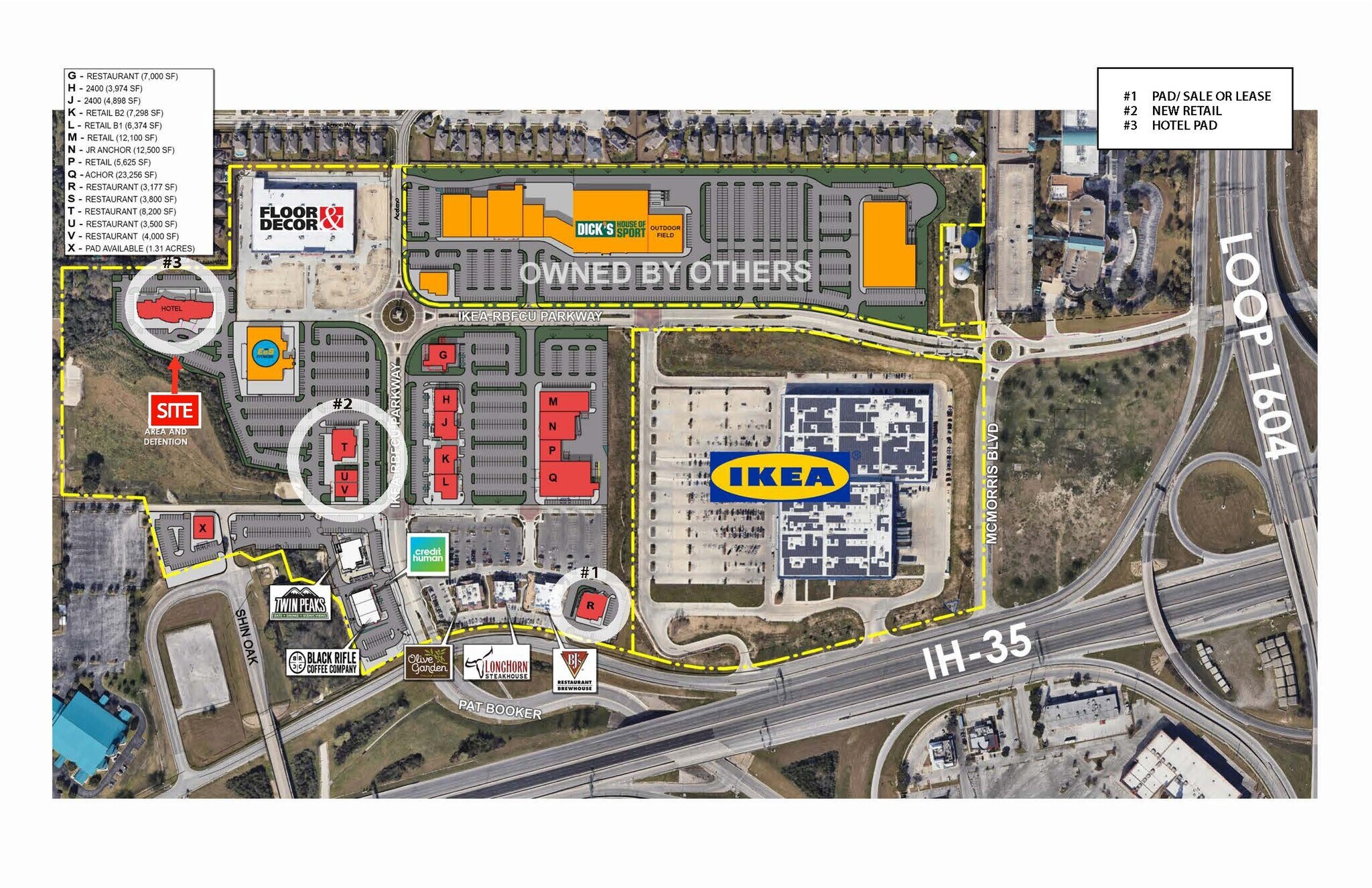 3400 IKEA-RBFCU Pky, Live Oak, TX à vendre Plan de site- Image 1 de 2