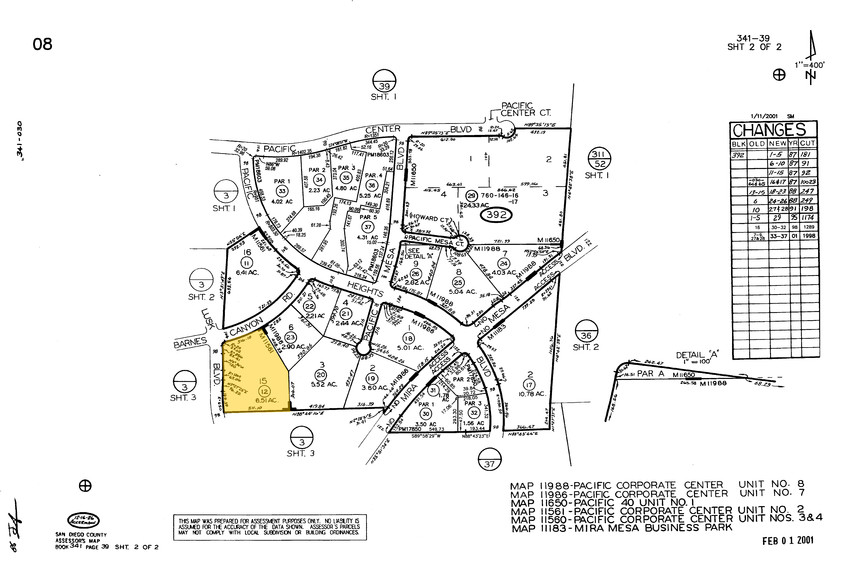 6195 Lusk Blvd, San Diego, CA à louer - Plan cadastral - Image 2 de 10