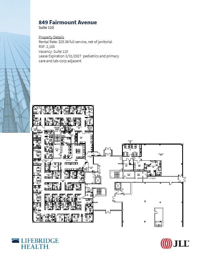849 Fairmount Ave, Towson, MD for lease Floor Plan- Image 1 of 1