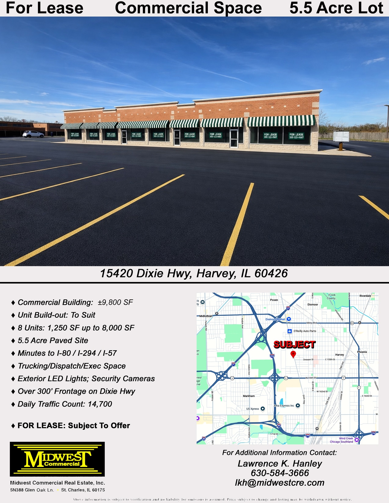15420 Dixie Hwy, Harvey, IL for lease Interior Photo- Image 1 of 2