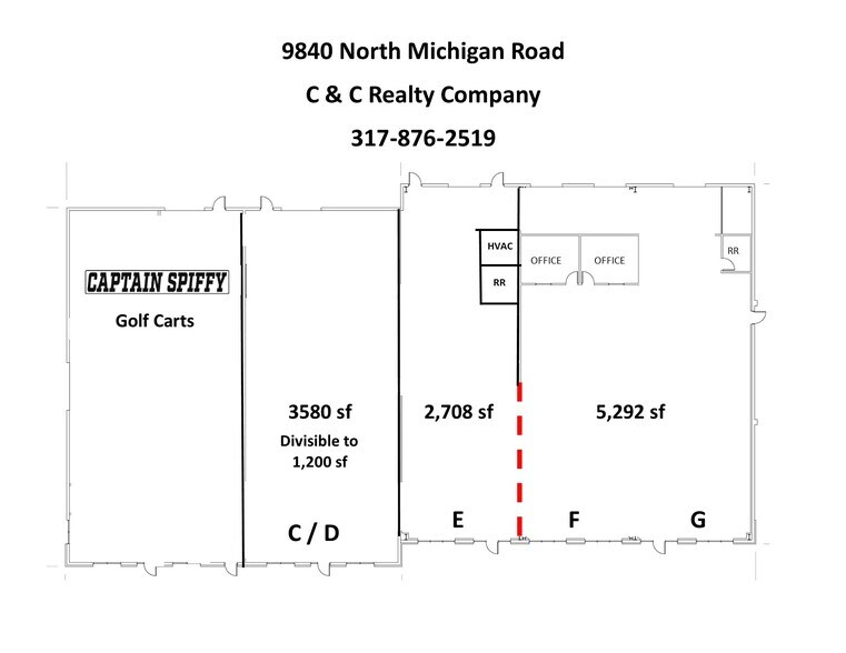 9830 N Michigan Rd, Carmel, IN à louer - Plan d’étage - Image 3 de 24