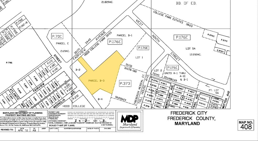 921 W 7th St, Frederick, MD à louer - Plan cadastral - Image 2 de 5
