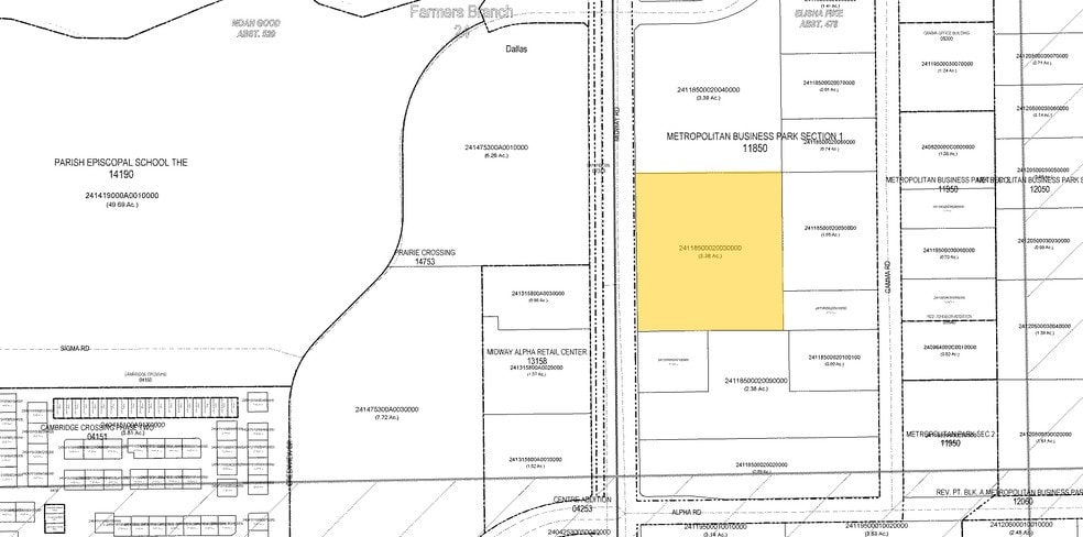 13720 Midway Rd, Farmers Branch, TX for lease - Plat Map - Image 2 of 3