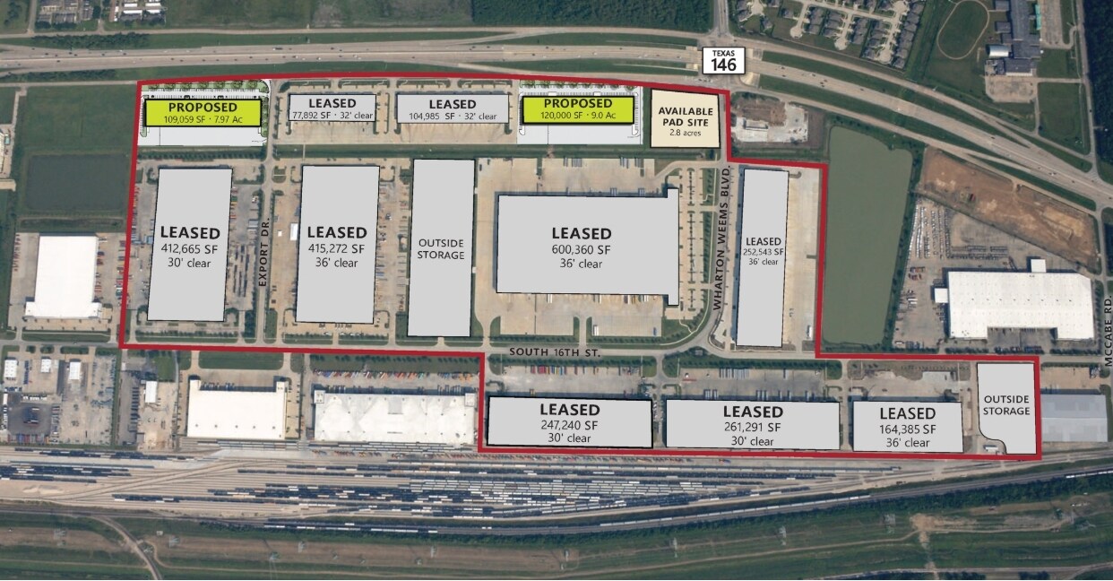 Highway 146 at Wharton Weems Blvd S, La Porte, TX for lease Building Photo- Image 1 of 3
