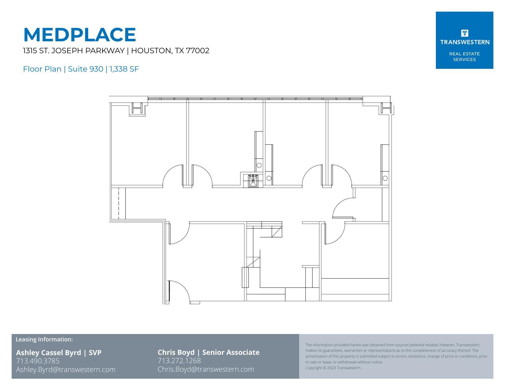 1315 St Joseph Pky, Houston, TX for lease Floor Plan- Image 1 of 3