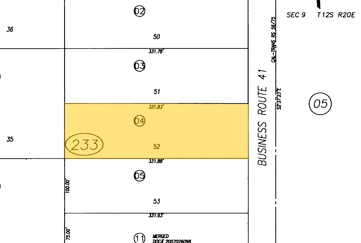 10710 Highway 41, Madera, CA for sale Plat Map- Image 1 of 1