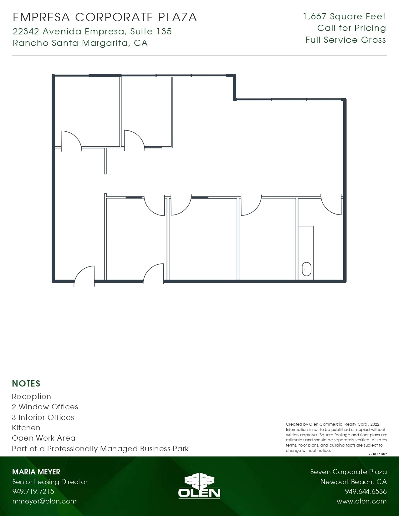 22342 Avenida Empresa, Rancho Santa Margarita, CA for lease Floor Plan- Image 1 of 1