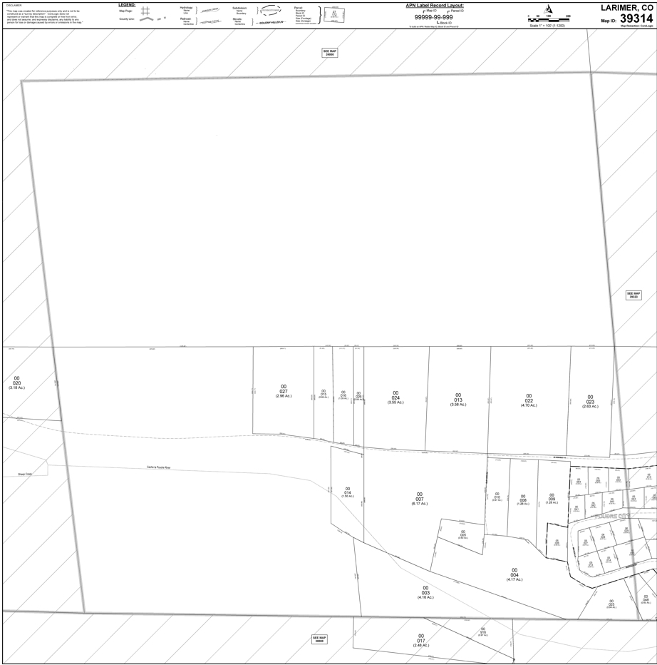 33021 Poudre Canyon Rd, Bellvue, CO à vendre Plan cadastral- Image 1 de 1