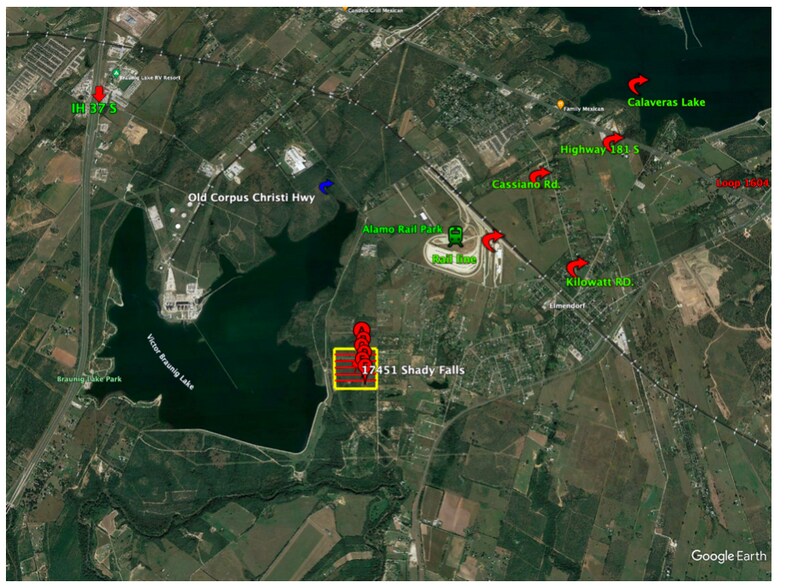 17451 Shady Falls Rd, Elmendorf, TX à vendre - Aérien - Image 3 de 4