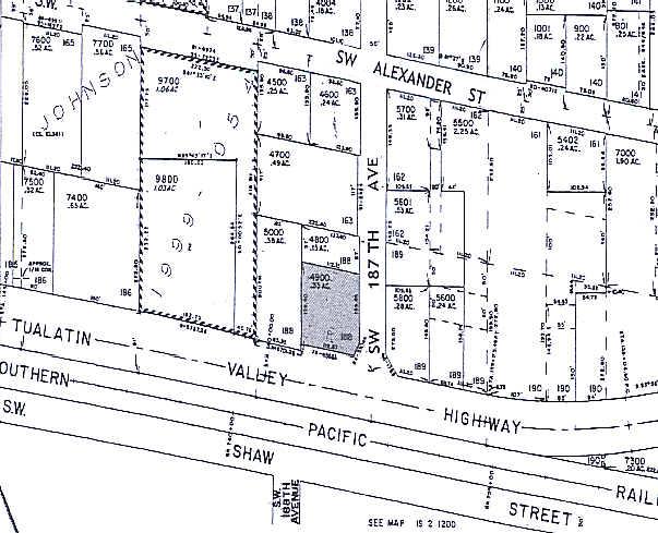 18735 SW Tualatin Valley Hwy, Aloha, OR for lease - Plat Map - Image 2 of 3