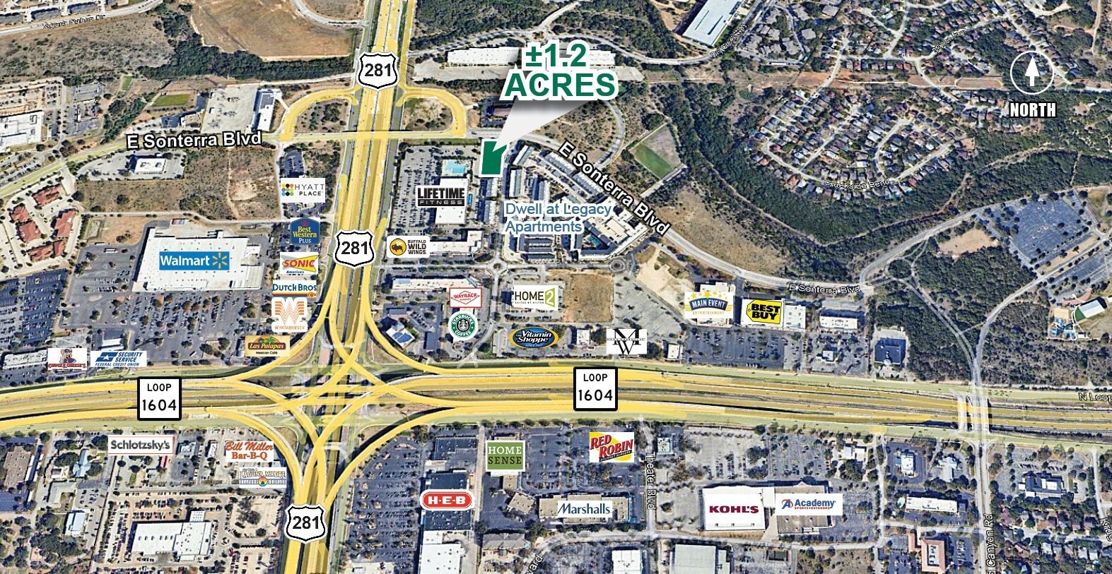 E Sonterra Blvd & Hwy 281, San Antonio, TX à vendre Photo du bâtiment- Image 1 de 3