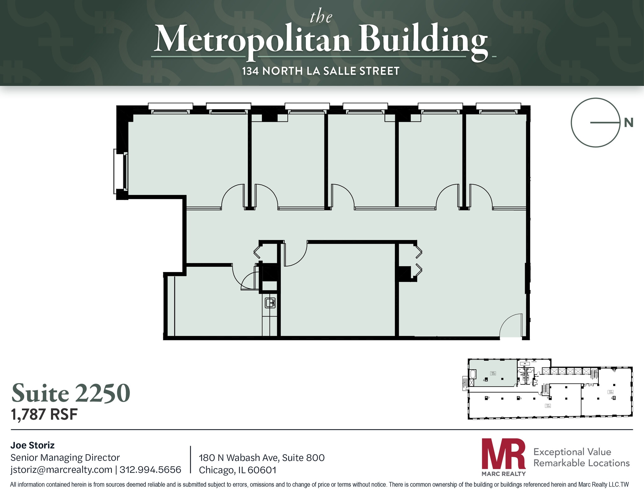 134 N LaSalle St, Chicago, IL à louer Plan d’étage- Image 1 de 6