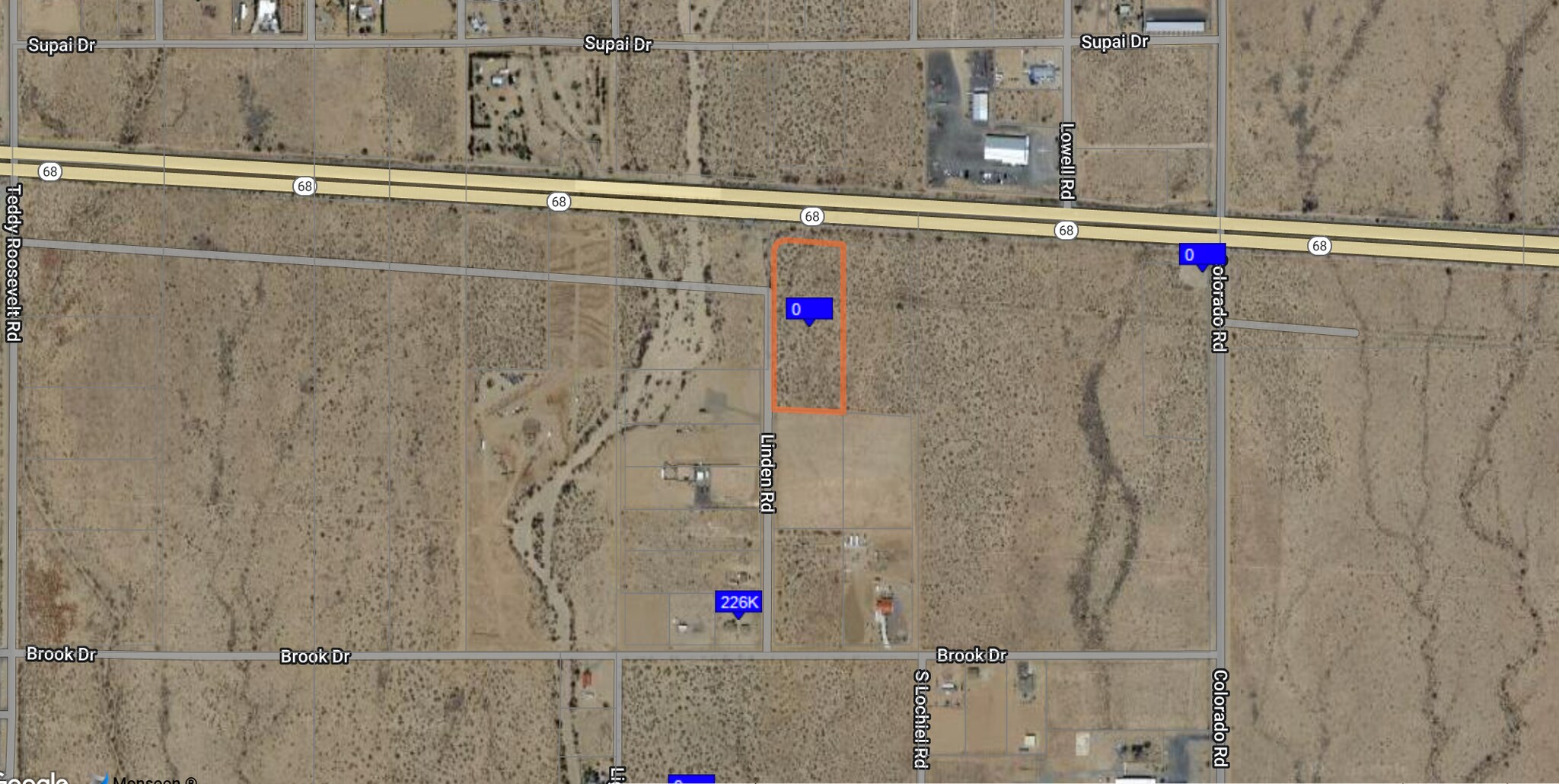 XX Highway 68 and Linden Rd, Golden Valley, AZ à vendre Aérien- Image 1 de 8