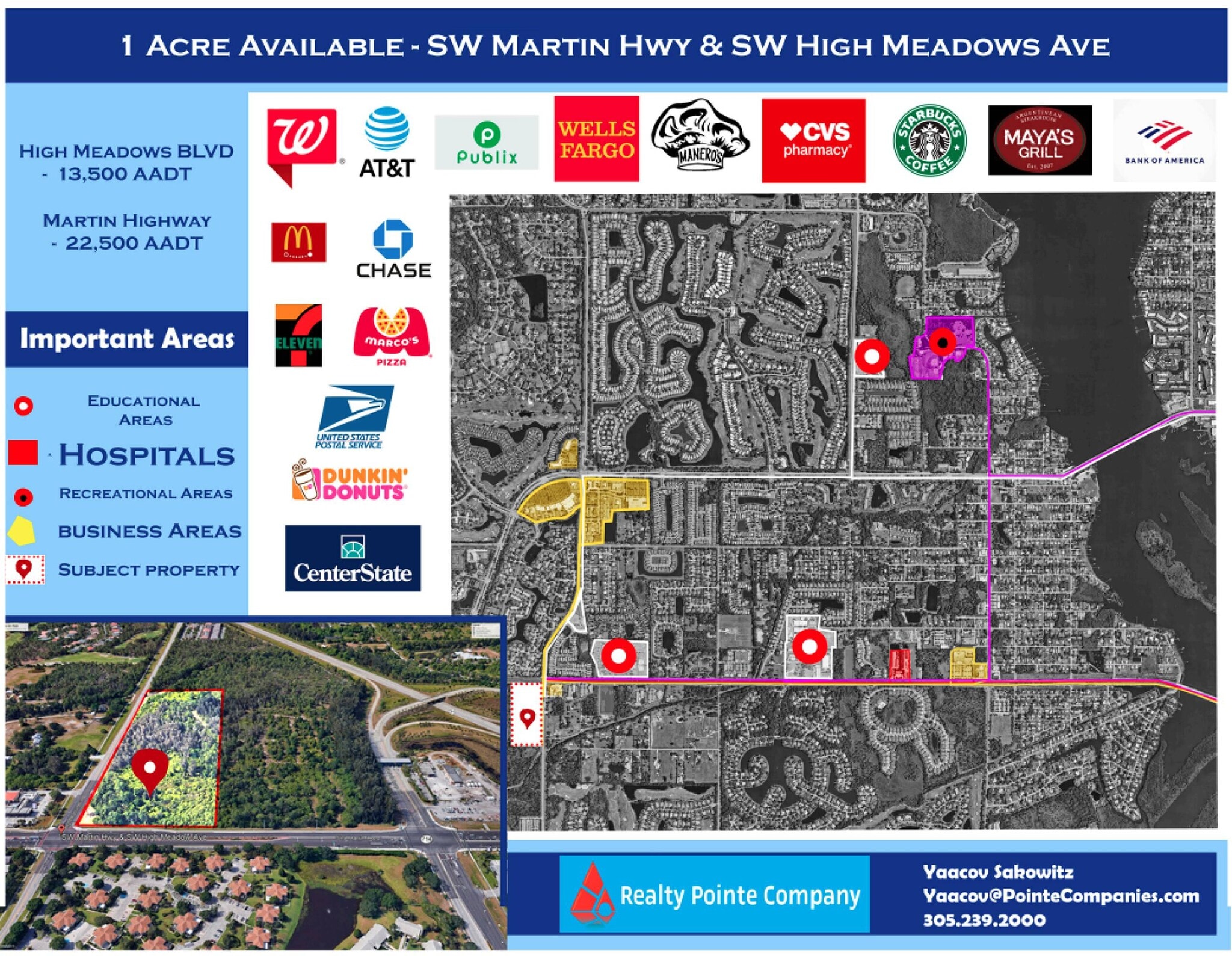 SW High Meadows Ave & Martin Highway, Palm City, FL for lease Aerial- Image 1 of 4